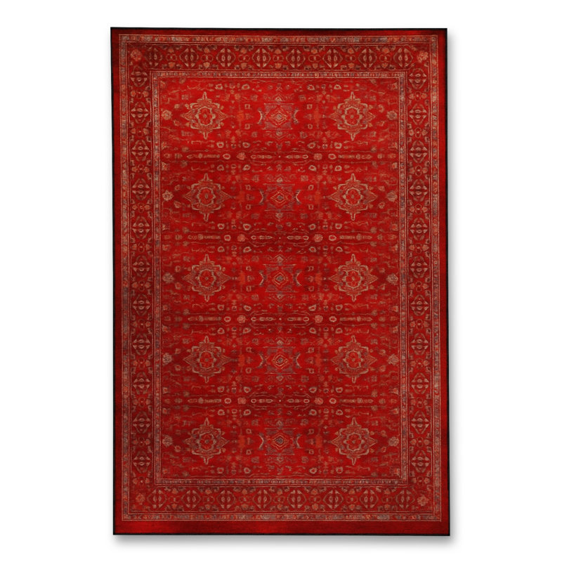 Tapis blanc tissé à motif lavable Mosso, 3 pi 3 po x 9 pi 10 po