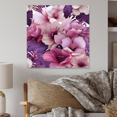 Orchidée de rêve, motif tropical - art mural acrylique côtier