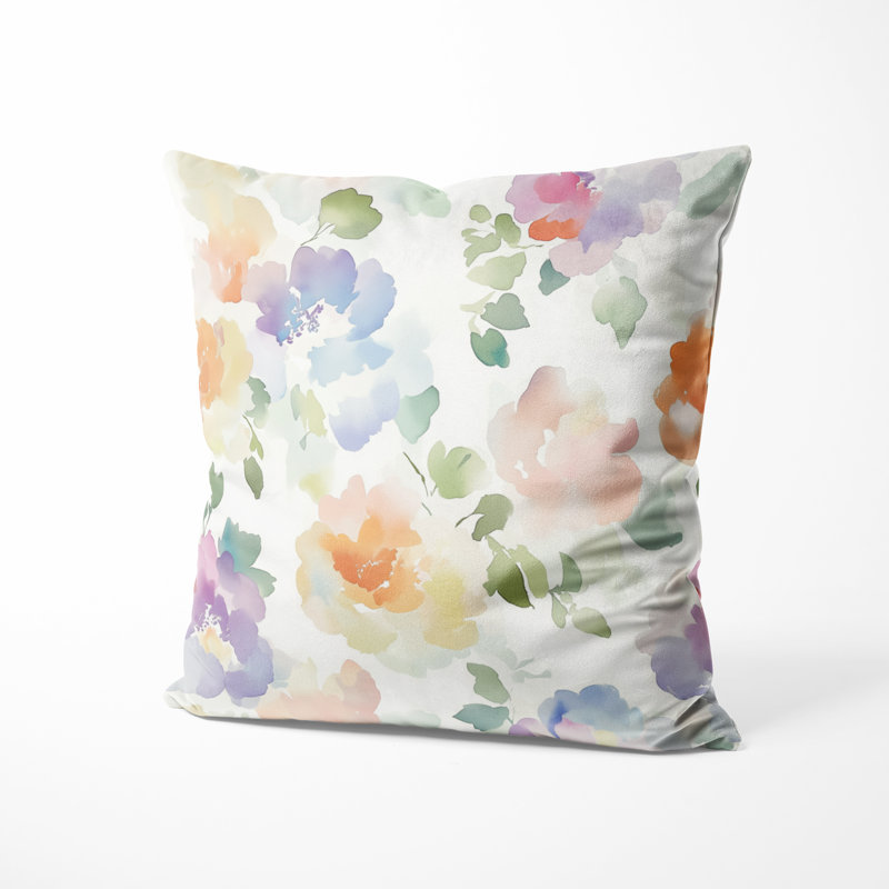 Coussin Floral, H 16 po x l 16 po