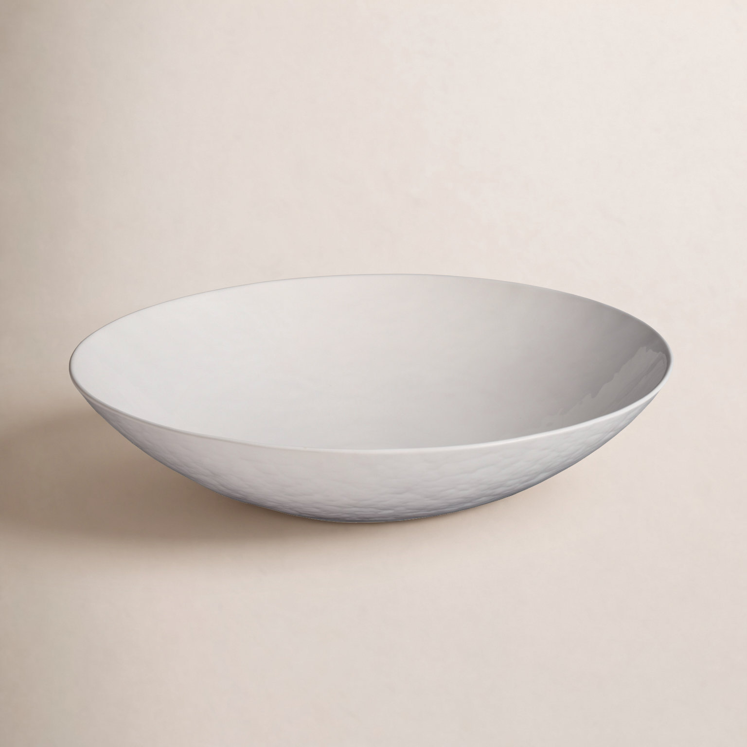 Murano Round Glass Vessel Bathroom Sink, Bianco