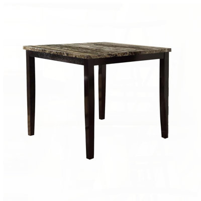 Square Faux Marble Counter Height Table
