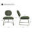 Striking Armless Accent Chair-1360967146