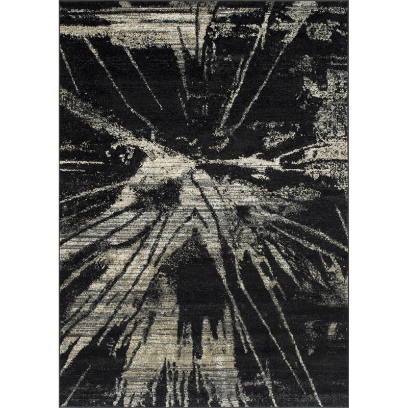 Hallsboro Abstract Indoor Rug, Rectangle 7'5" x 10'