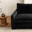 Corduroy Couch For Living Room - 2 Grey Solid Wood Frame High Fabric Upholstery Structure Sponge Filled Comfortable Seating-1026845632