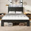Base de lit plateforme en bois-1083007466