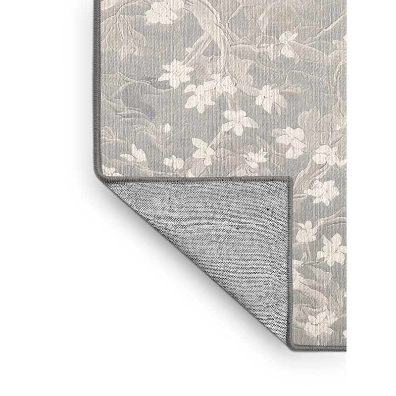 Tapis gris lavable à la machine, Rectangle 8 pi x 10 pi