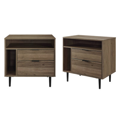 Tables de chevet 2 tiroirs Alarna