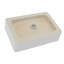 Lavabo de salle de bain rectangulaire en céramique blanche de qualité - style vasque, teinture, vasque de longévité, finition lisse