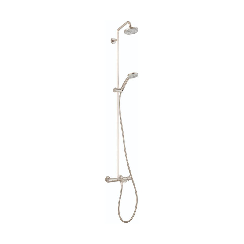 Croma Thermostatic Complete Shower System, Brushed Nickel