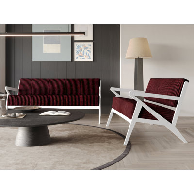 Merrin 2-Piece Contemporary Velvet Sofa Set