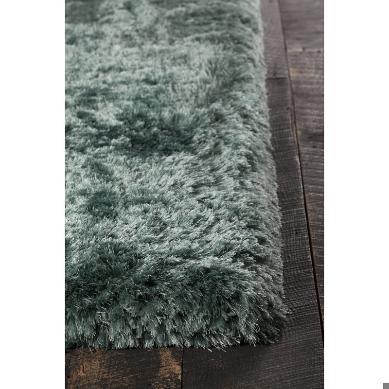 Chandra Rugs Giulia Collection Plush Modern Contemporary Hand-Woven Silver White Grey Shag Polyester Pile Material Handmade Area Rug
