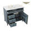 Armoire de meuble-lavabo 36 po, avec lavabo en céramique, 3 tiroirs-120332102-120332098