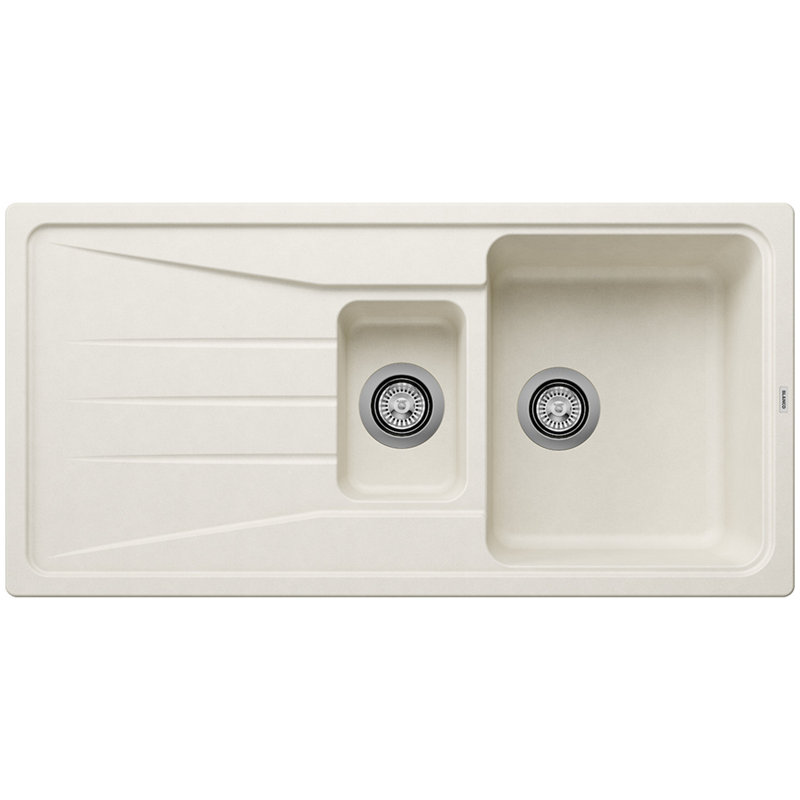 Sona 1.5 Bowl Inset Kitchen Sink, Soft White