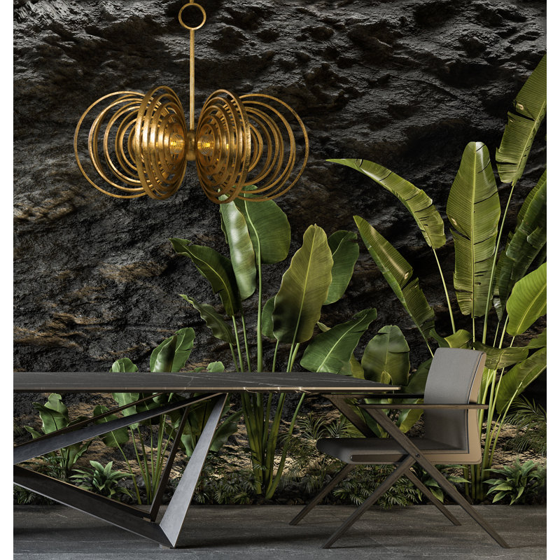 Frequency 7 - Light Glass LED Chandelier, Gold, 9 lights