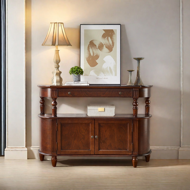Retro Multifunctional Console Table, 35.43" H x 47.24" W x 13.78" D