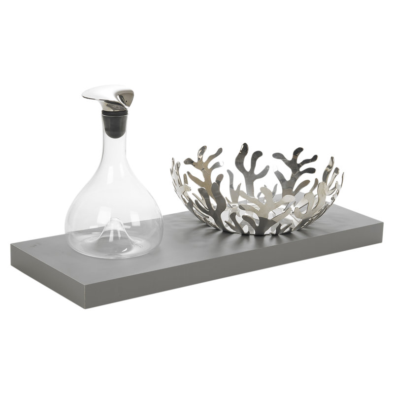 3 Piece Floating Shelf, 4cm H x 60cm W x 23.5cm D, Grey