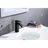 Matte Black Single Handle Bathroom Sink Faucet With Waterfall Spout And Pop-Up Drain  Overflow Combined  - Stainless Steel For Lasting Use Simple Installation Process Incorporated  Prolonged Usage-125364277