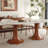 94" Rectangular Sintered Stone Dining Table with Double Solid Wood Pedestal Base-420856289