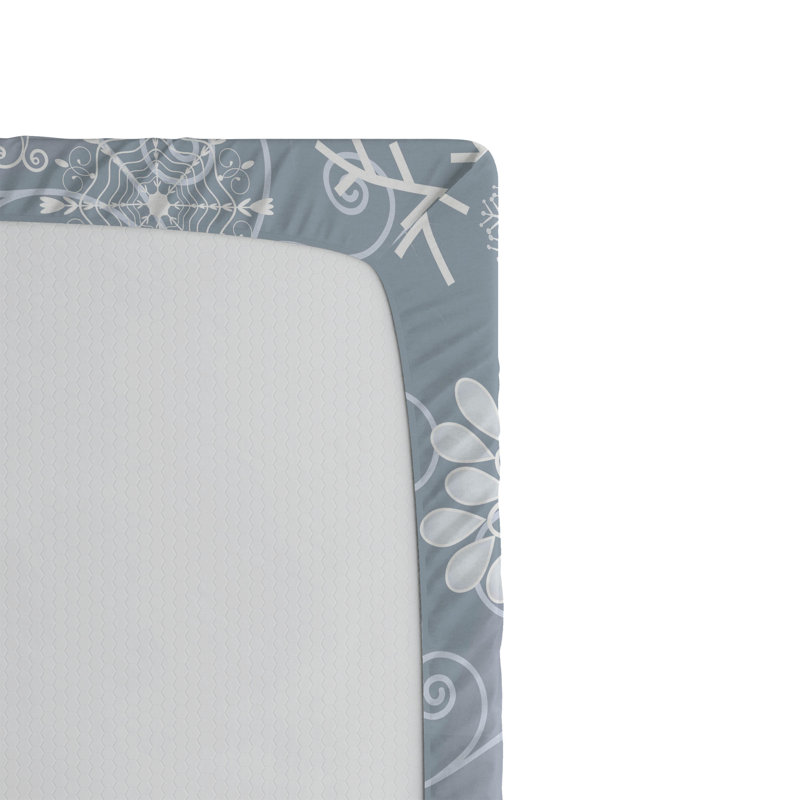 Drap-housse orange Ambesonne, Drap-housse de taille simple, Bleu pâle / floral noix de coco / dégradé