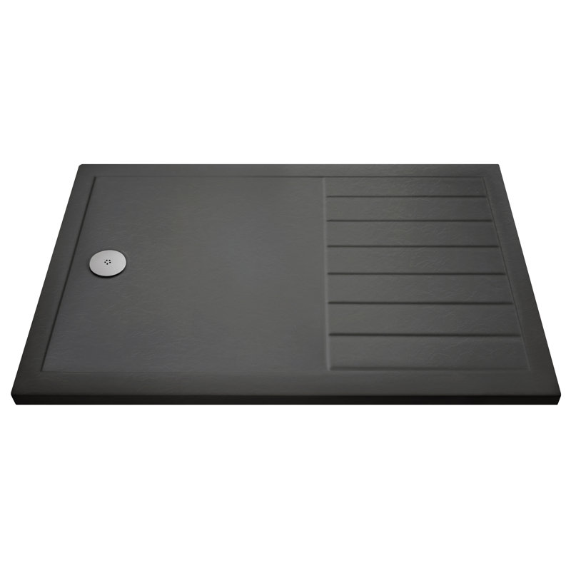 Ewell Walk in Shower Tray Plastic, 40cm H x 700cm W x 1700cm D, Slate Grey