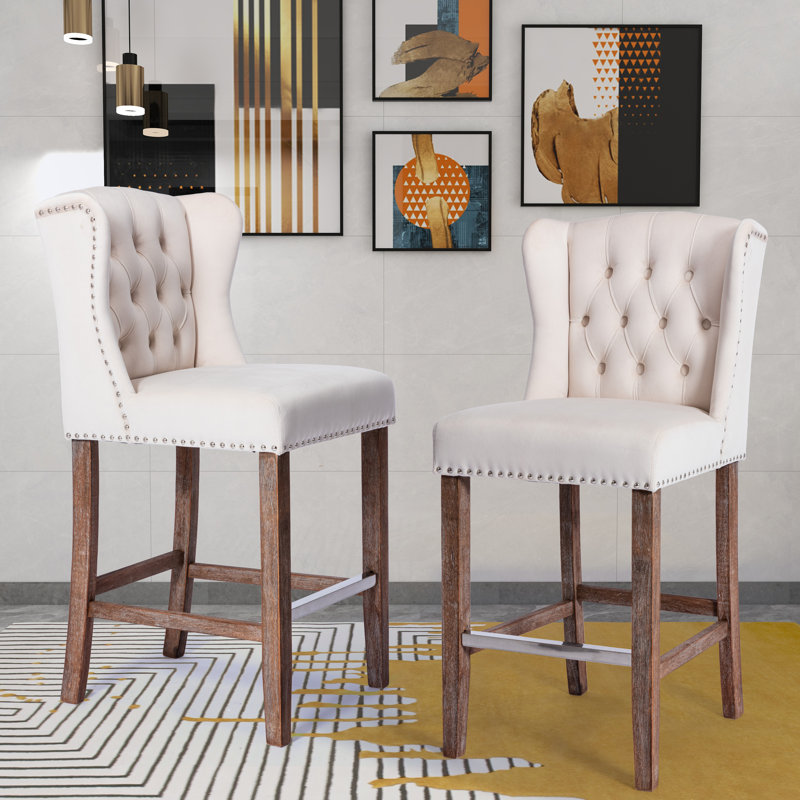 Tabouret de bar 27,1 po, Beige