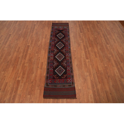 Tribal Wool Traditional Afghan Runner Rug 2x8
