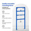  Bathroom Wall Support Manual Blue Steel with power coating Accessory