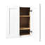 Armoire murale en bois massif avec 2 portes et 3 tablettes réglables pour le garage de la cuisine.