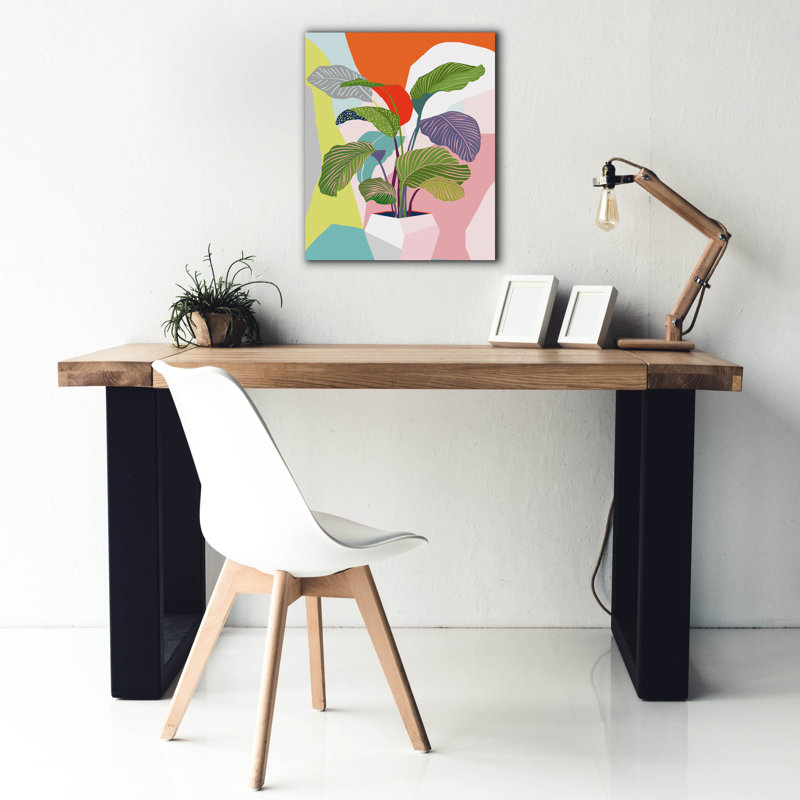 «Exotic Plant» par Ioana Horvat, art mural sur toile, H 24 po x l 20 po x P 0,75 po