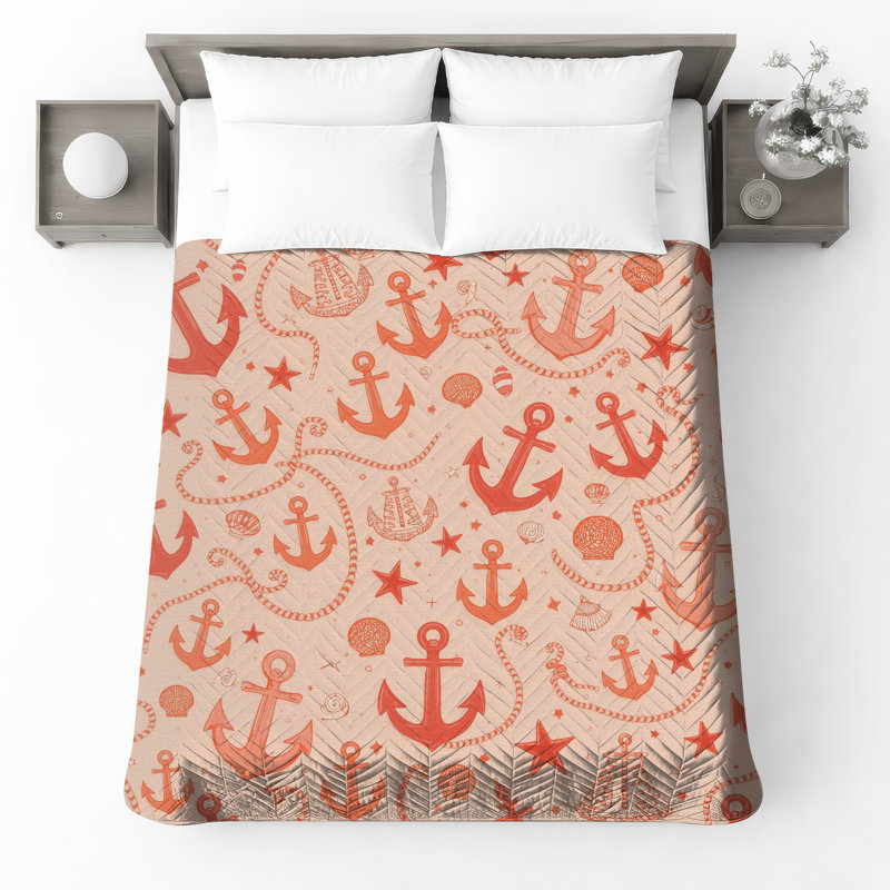 Couvre-lit matelassé Anchor, Très grand lit