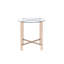 Table de bout en transparent et champagne