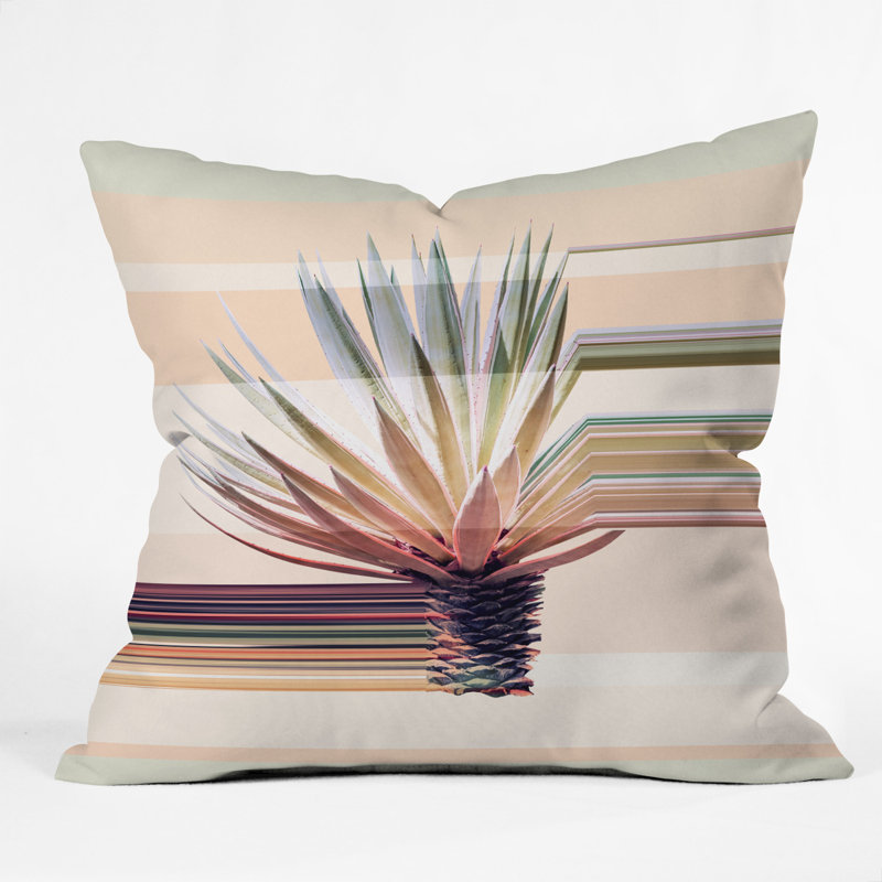 Coussin décoratif à rayures agave iveta abolina, 16 po x 1 po