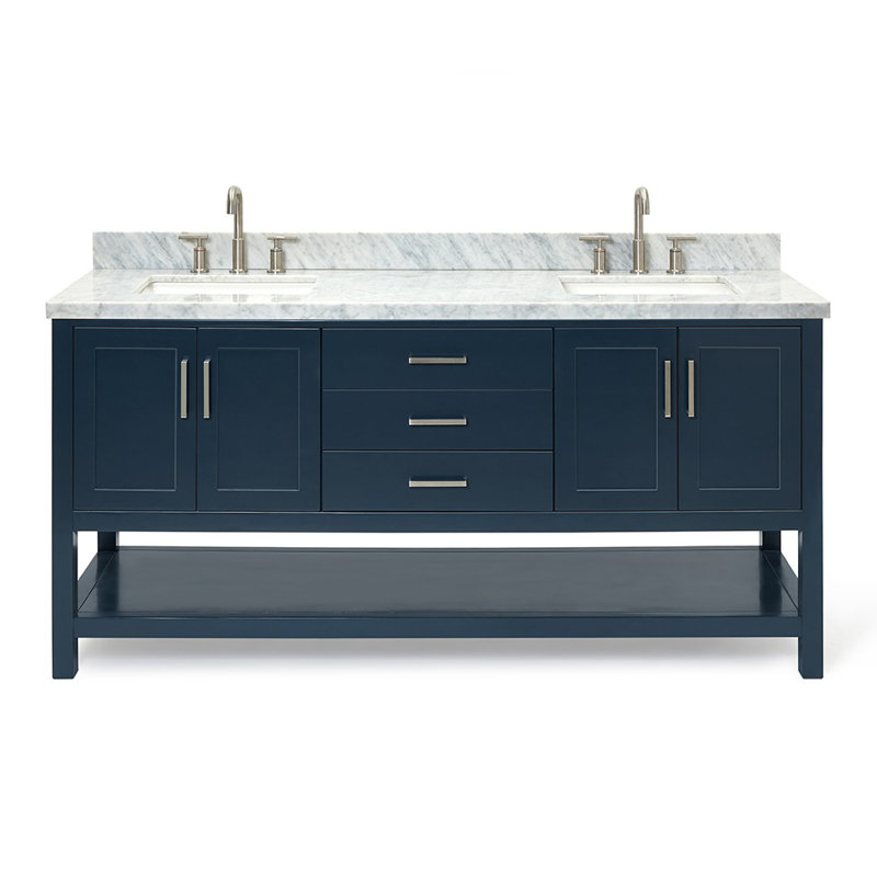 Magnolia Bath Vanity Rectangular Basin S073DCWRV, Midnight Blue