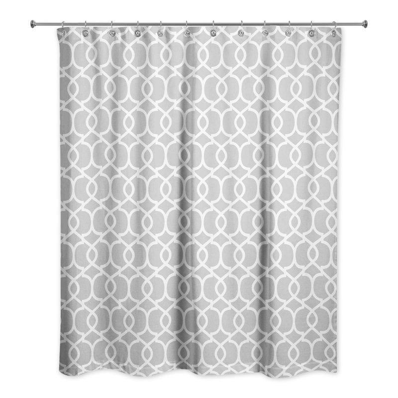 Geometric Shower Curtain, Gray
