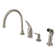 Kingston Brass Chatham Single-Handle 4-Hole Widespread Kitchen Faucet with Side Sprayer and Soap Dispenser
