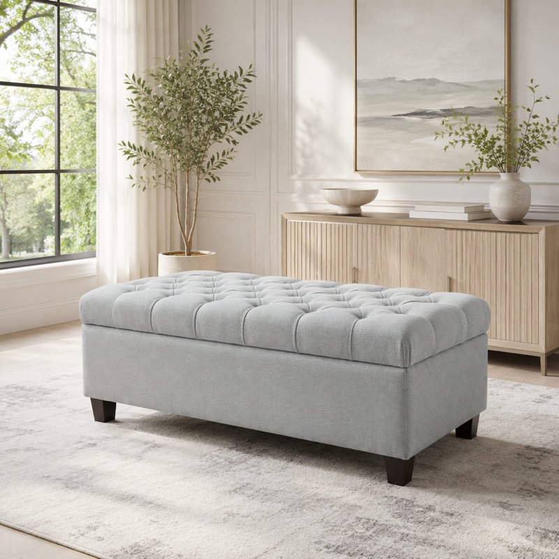 Banc de rangement avec repose-pieds 50,25 po
