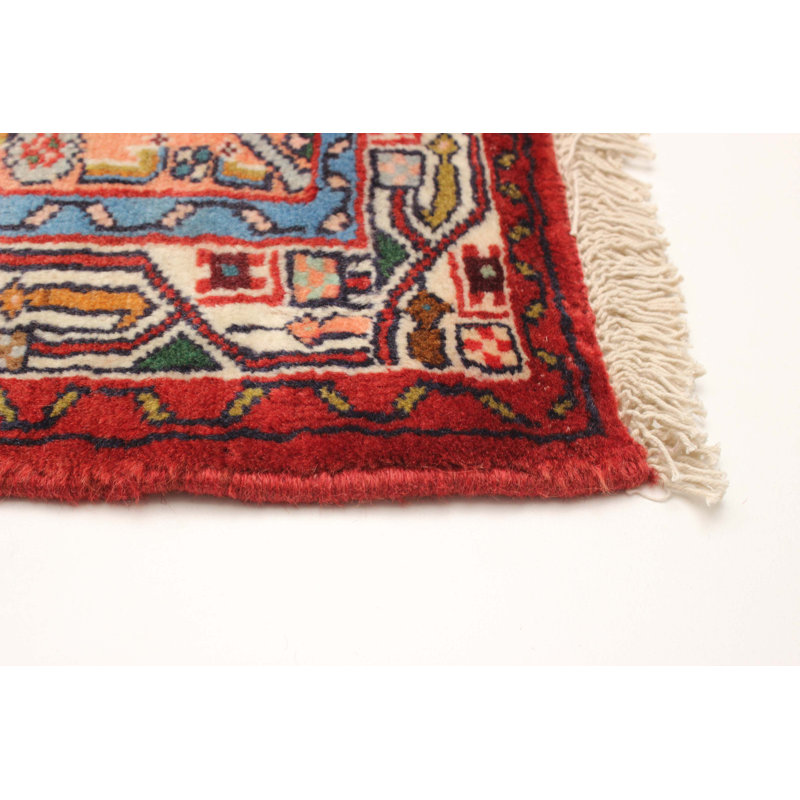 Tapis rouge noué à la main One Of Kind Konya 2 pi 7 po x 9 pi 6 po