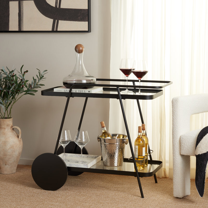 Cullin Metal Bar Cart, Black