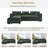93.7" L-Shaped Sectional Sofa With Storage - Chenille Upholstered Couch For Living Room-457796534