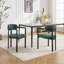 Ensemble de 2 chaises de salle à manger modernes et rembourrées de style Mid-Century-311153491