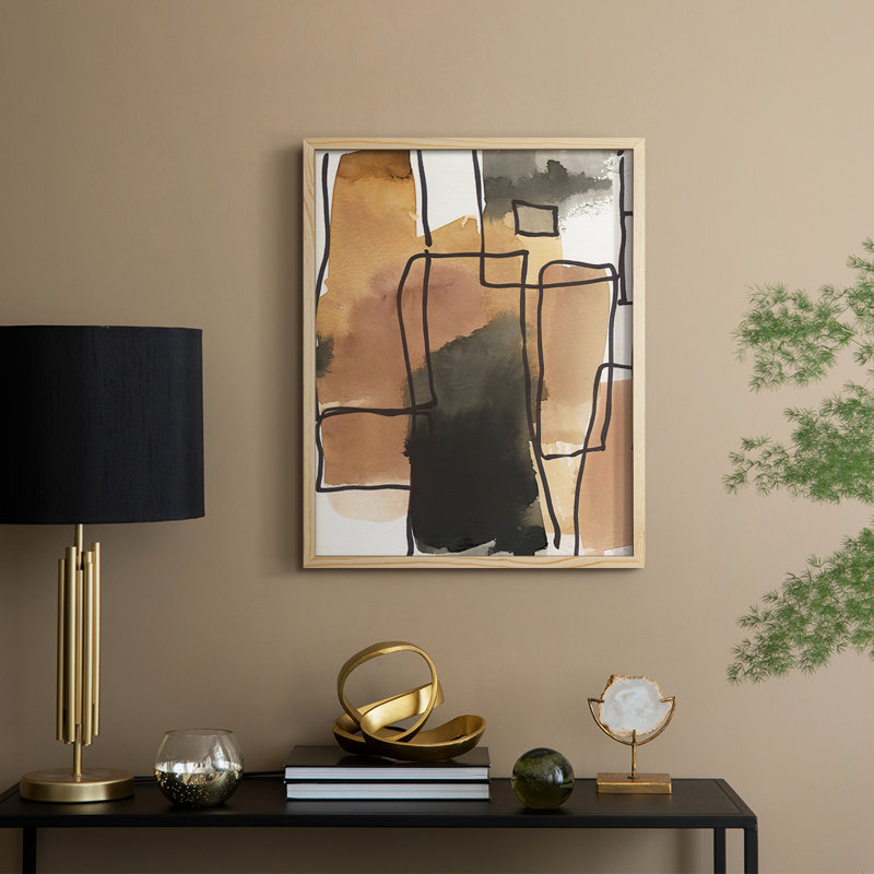 Impression encadrée Retro Vibe II - bois massif, H 30 po x l 24 po