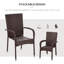 Ensemble de 2 chaises de salle à manger en rotin PE avec coussins Outsunny