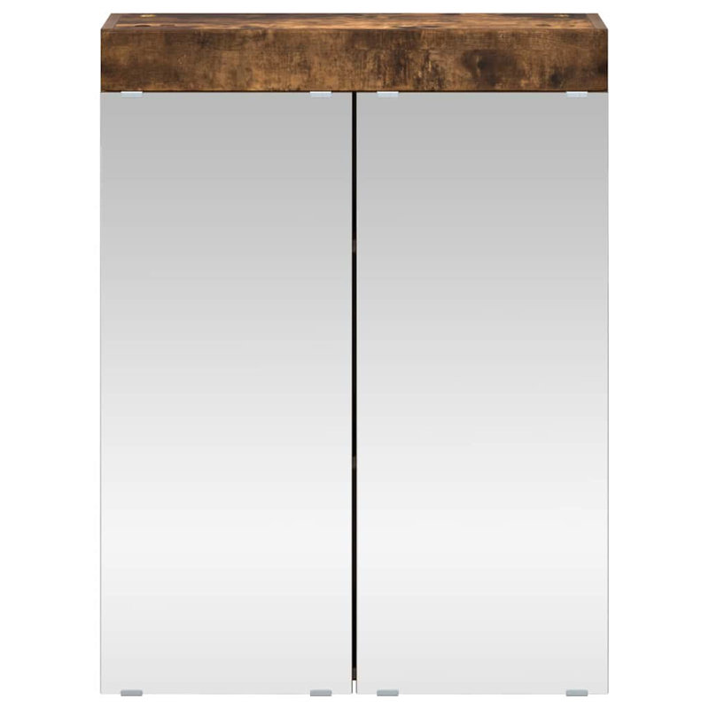 mm Wide mm H, 55cm H x 80cm W x 17cm D, Brown Oak