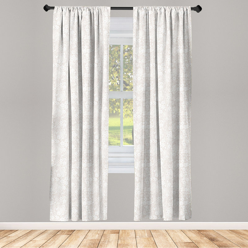 Floral Semi-Sheer Rod Pocket Sliding Panel, 28" x 95"