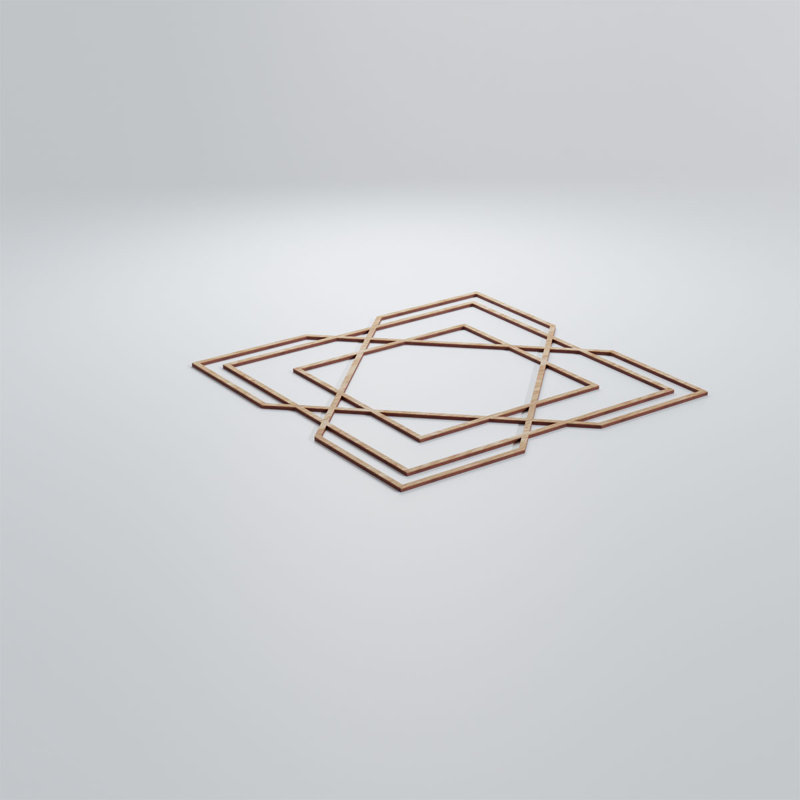 Panneaux muraux décoratifs en bois Lakewood, Chêne rouge, H 11 3/8 po x l 11 3/8 po x P 3/8 po