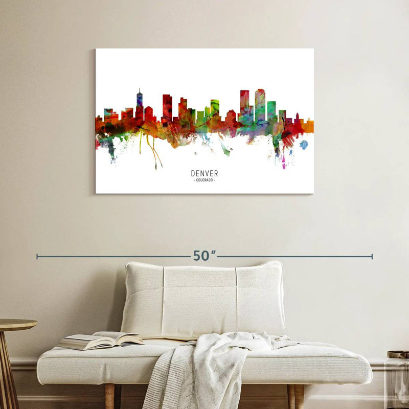 «Sireci Denver Colorado Skyline I», H 26 po x l 39 po