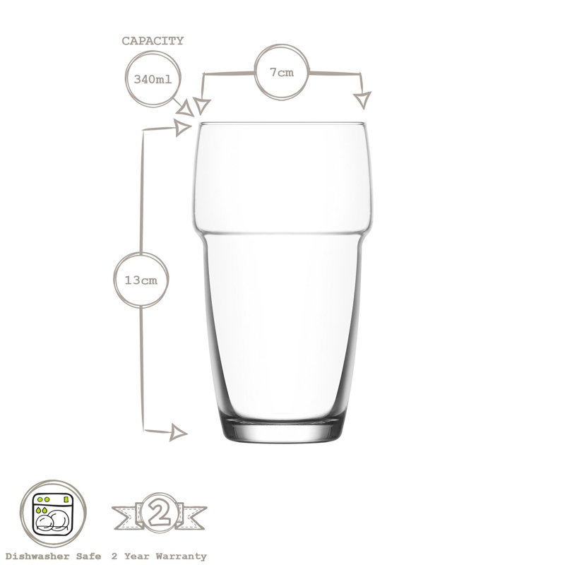 340ml Drinking Glass Set