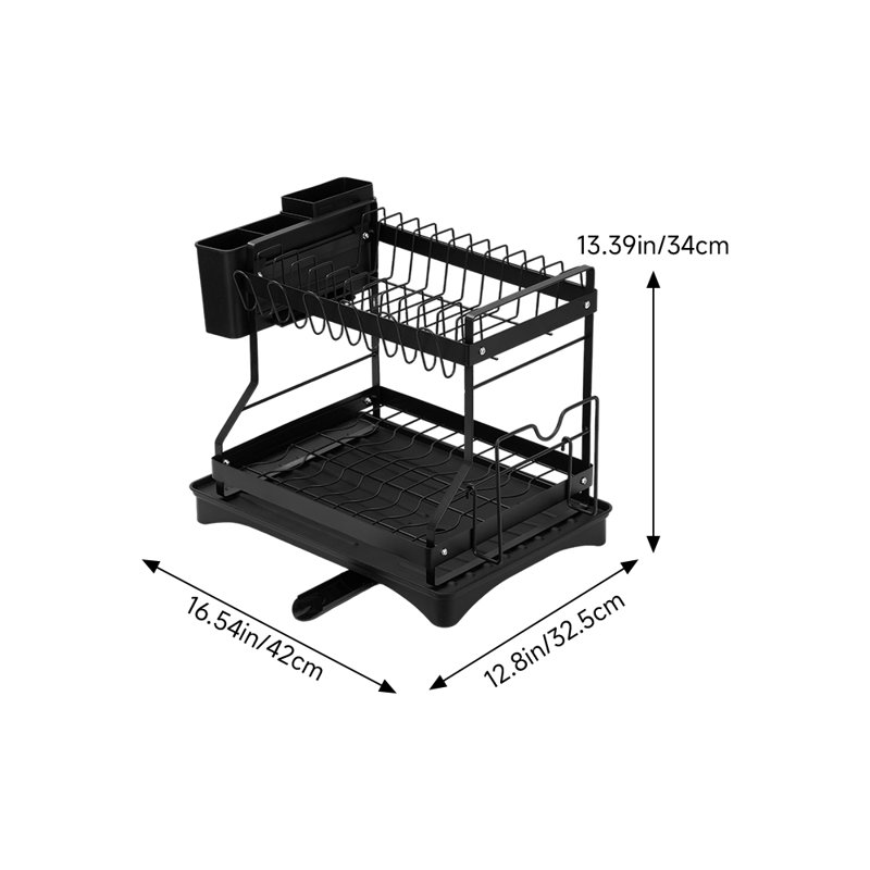 Countertop Dish Rack, Matte Black