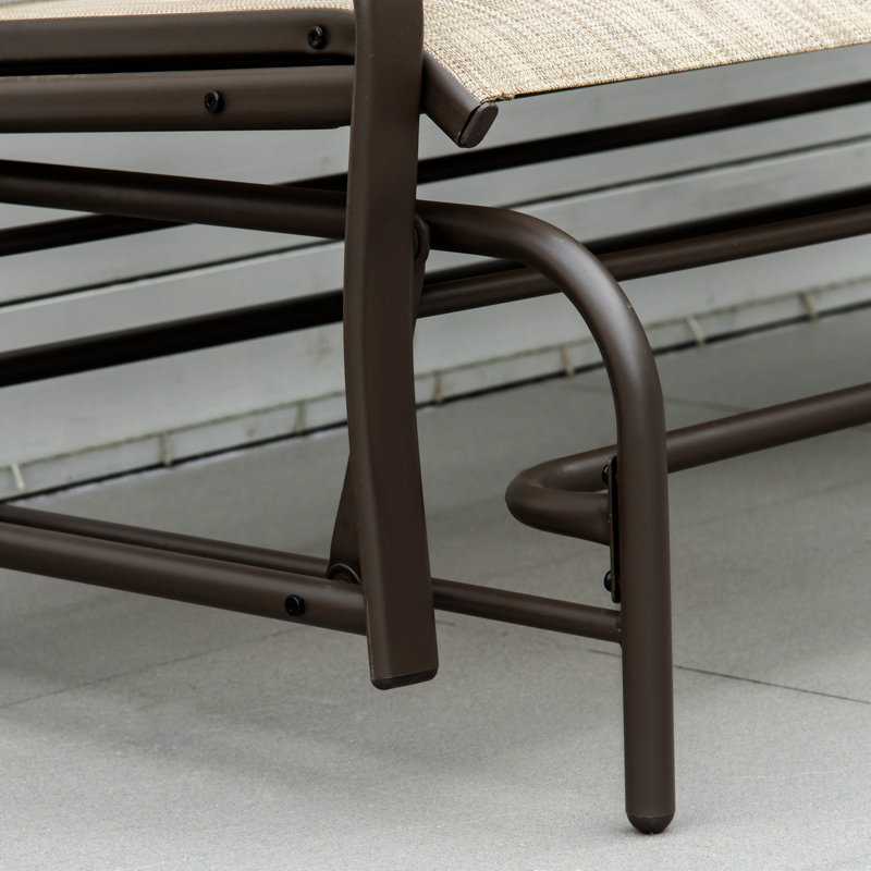 Banc d'extérieur avec table centrale Outsunny, Brun