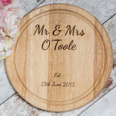 Mr And Mrs Personalised Chopping Board